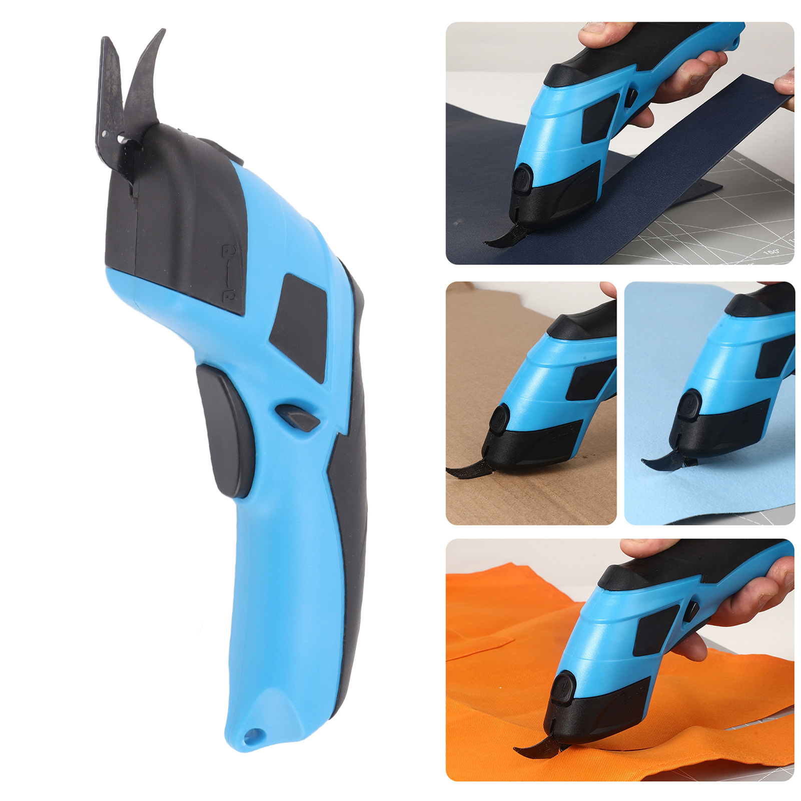 Cordless Electric Scissors, Non Jamming, Stable Without Shaking, Rechargeable Powerful Shears Cutting Tool for Fabric, Cardboard, Carpet, Leather, Felt